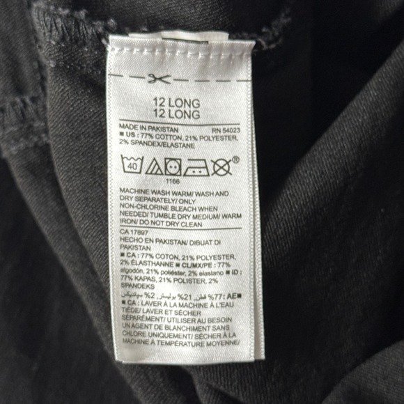 Old Navy Rockstar Pull On Jeggings High Rise Black Womens Size 12 Long Stretch - Picture 7 of 11